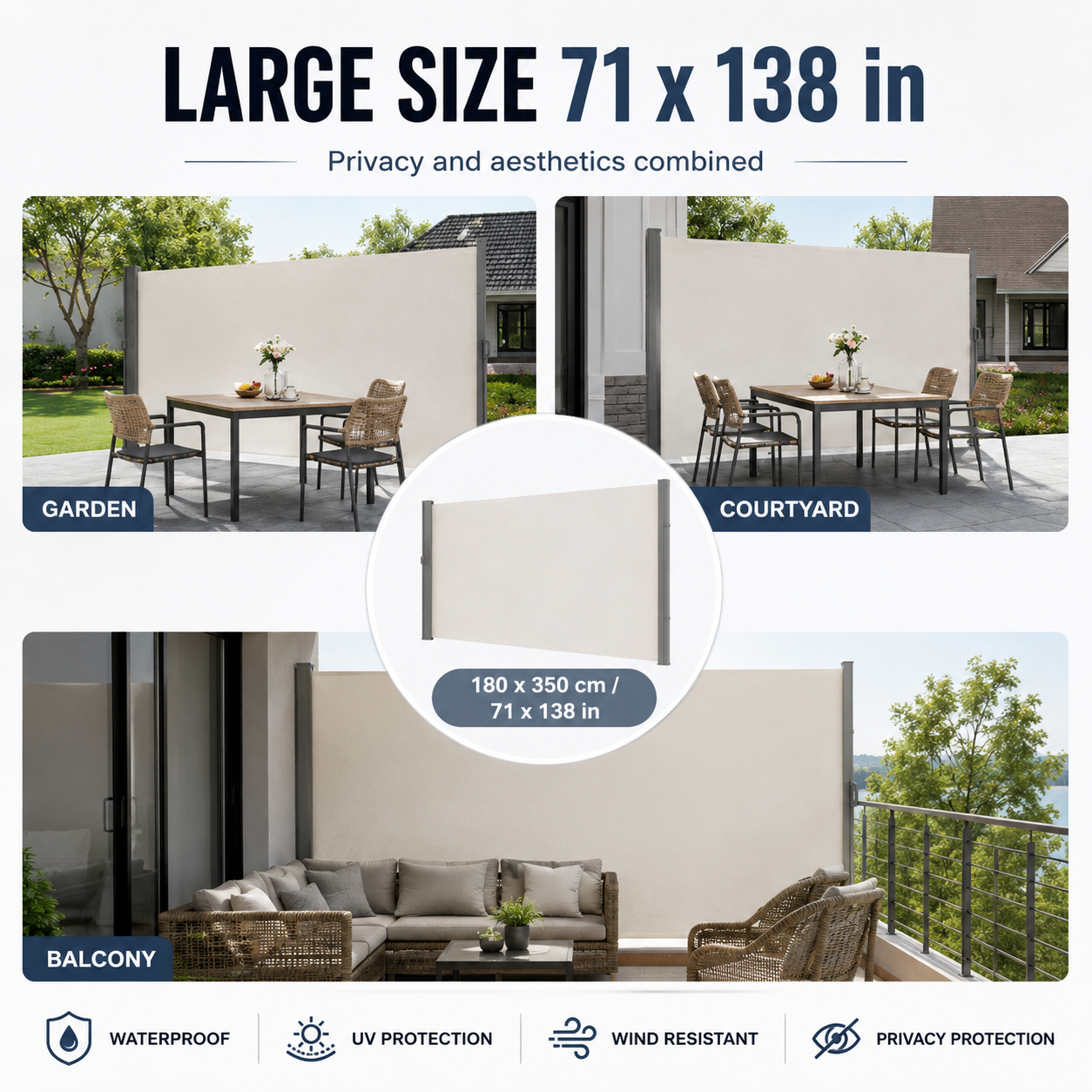 Aventvo™ Retractable Outdoor Privacy Screen