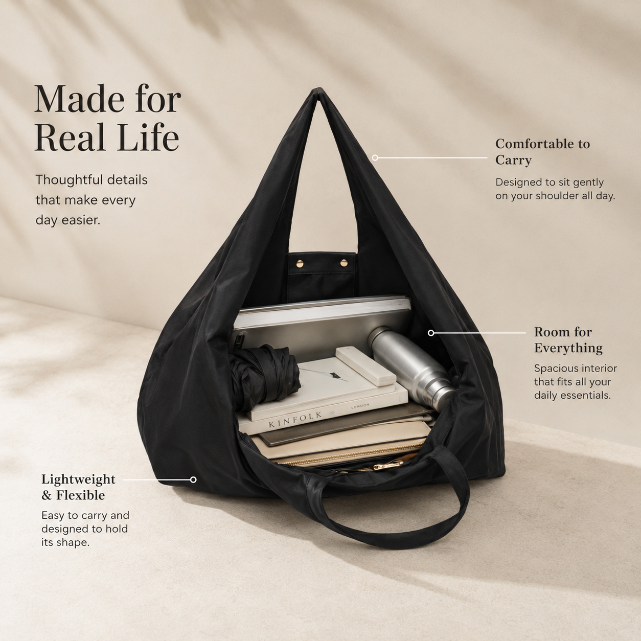 Aventvo™ Foldable Charm Tote Bag