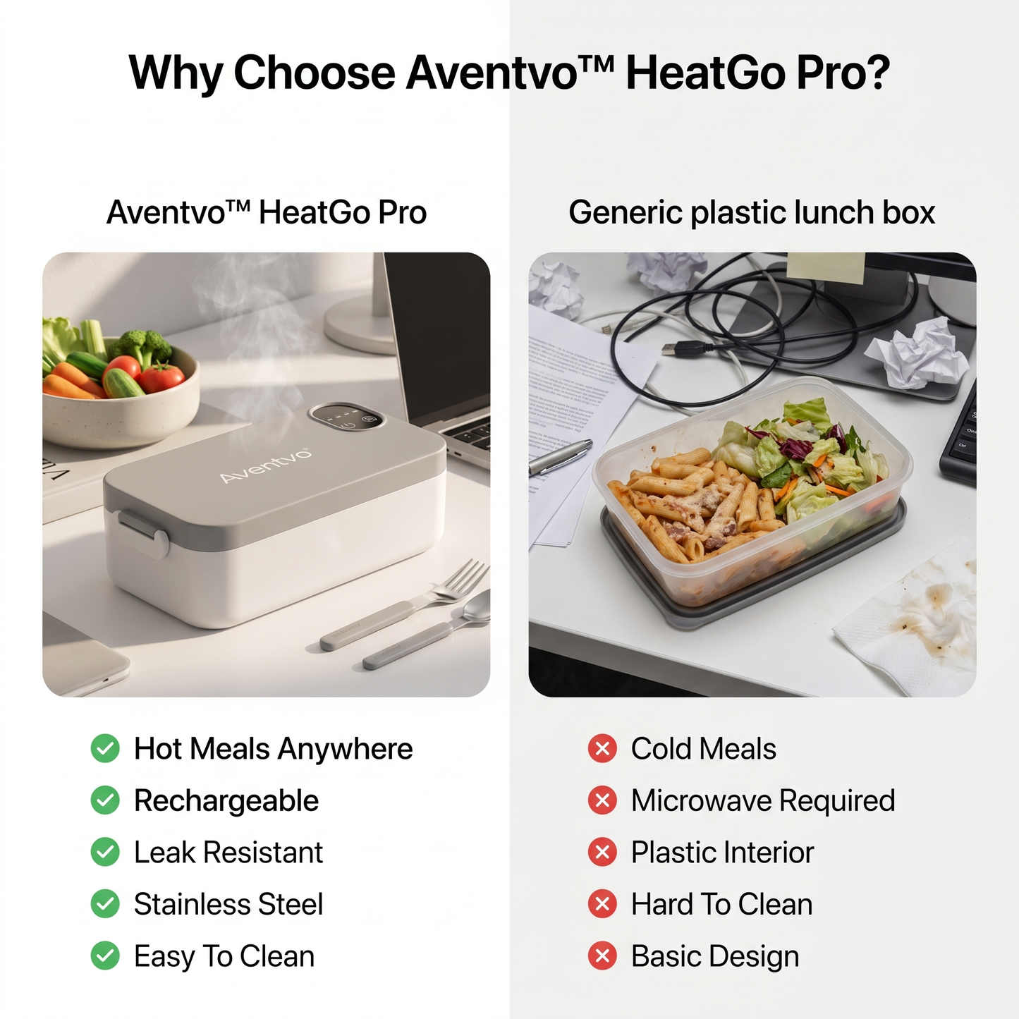 Aventvo™ HeatGo Pro – Rechargeable Electric Lunch Box