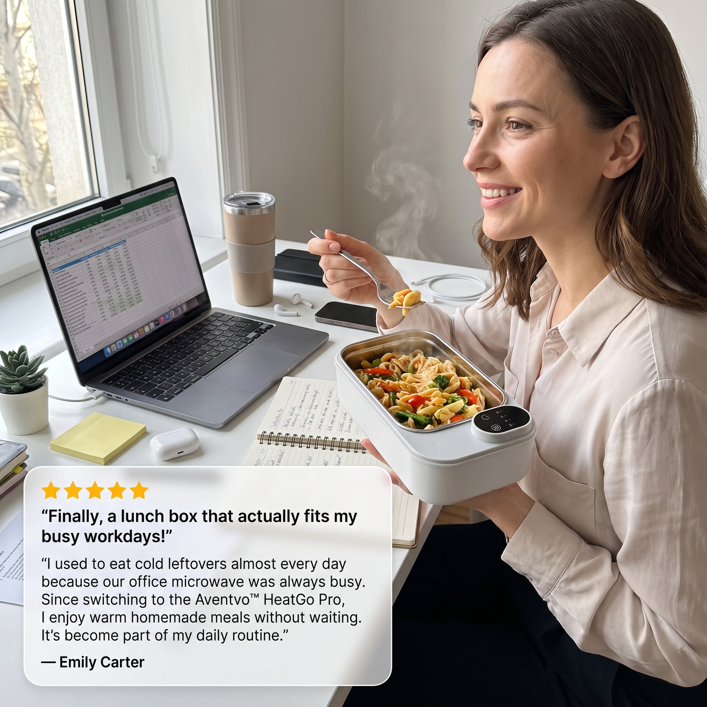 Aventvo™ HeatGo Pro – Rechargeable Electric Lunch Box