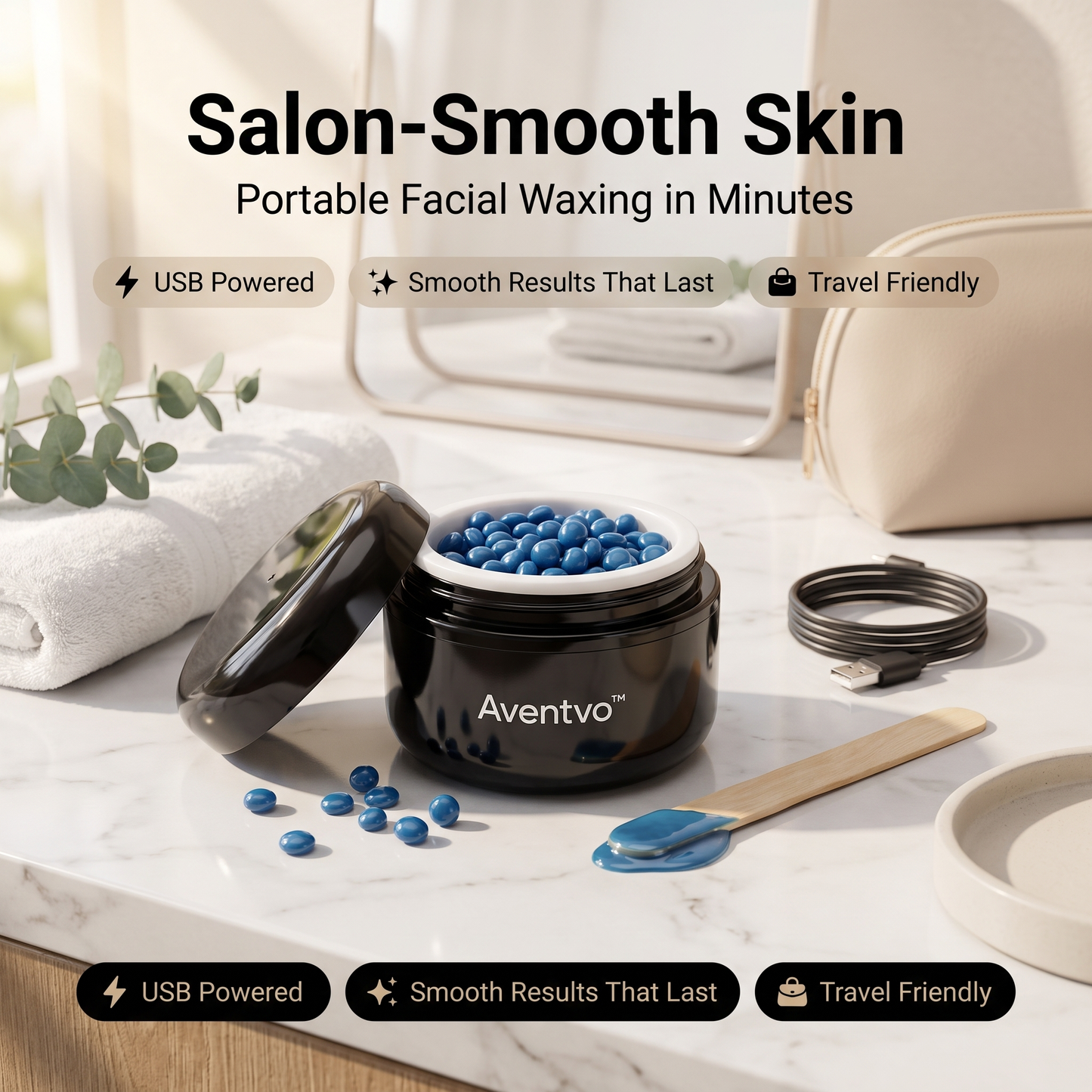 Aventvo™ Mini Portable Nose & Brow Wax Kit