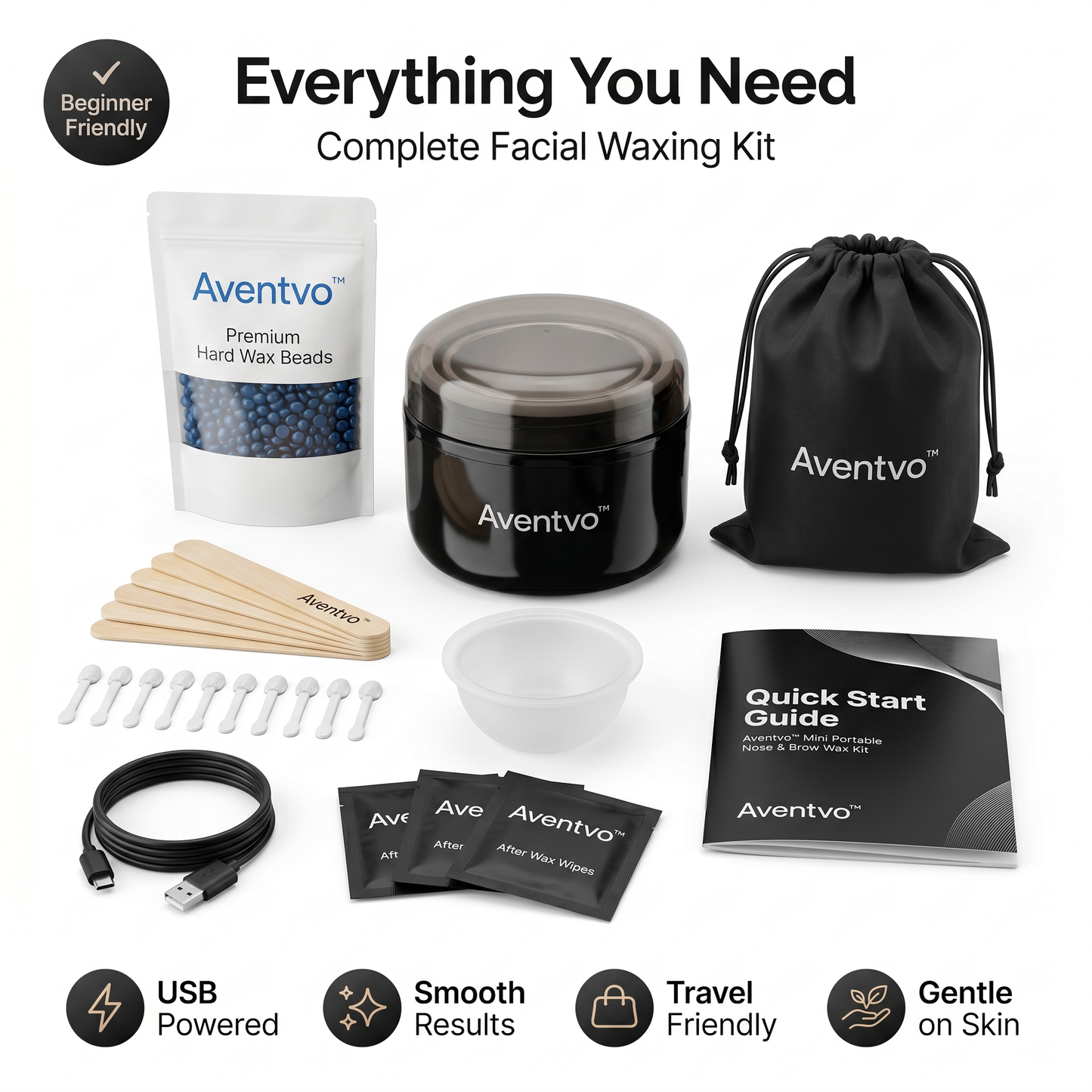 Aventvo™ Mini Portable Nose & Brow Wax Kit