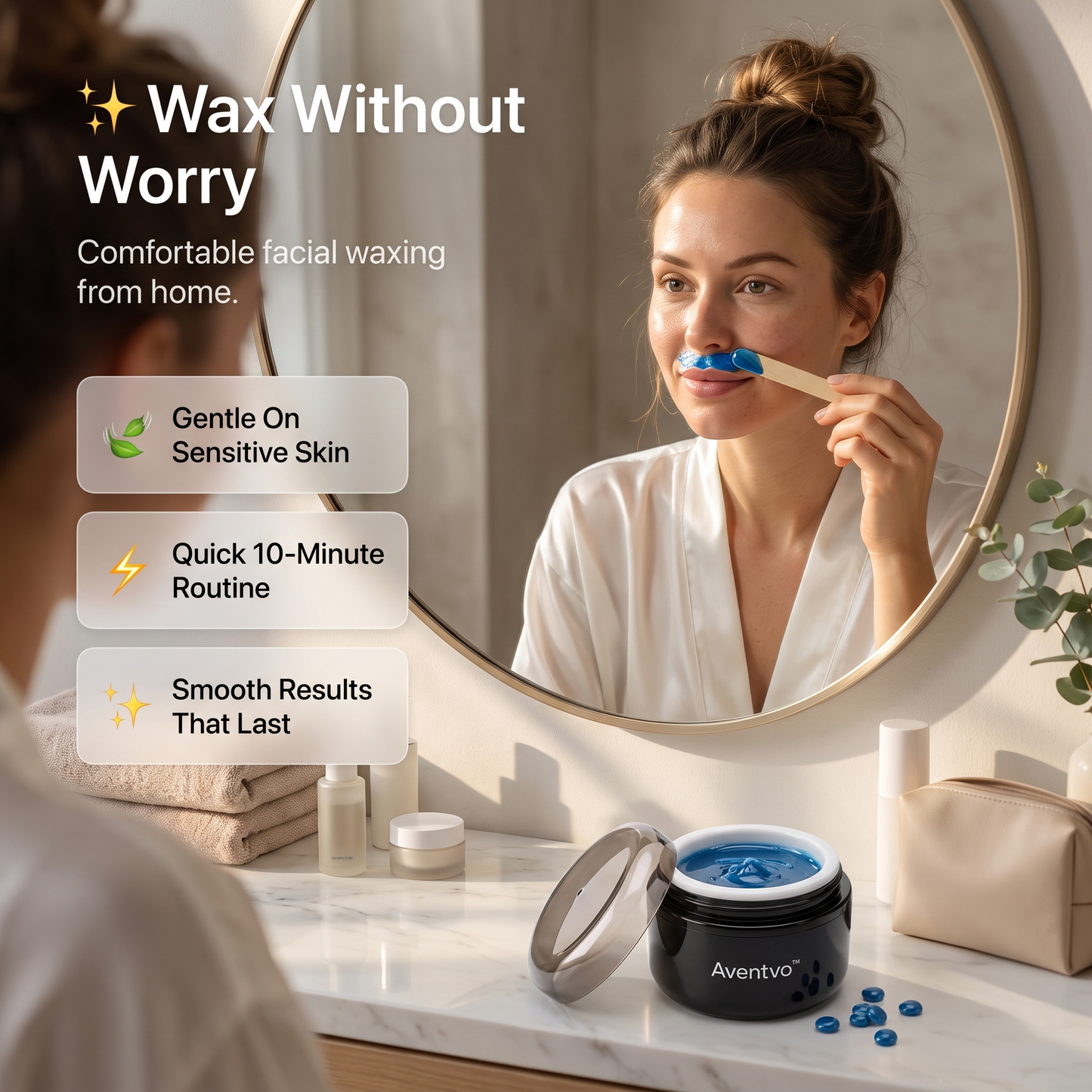 Aventvo™ Mini Portable Nose & Brow Wax Kit