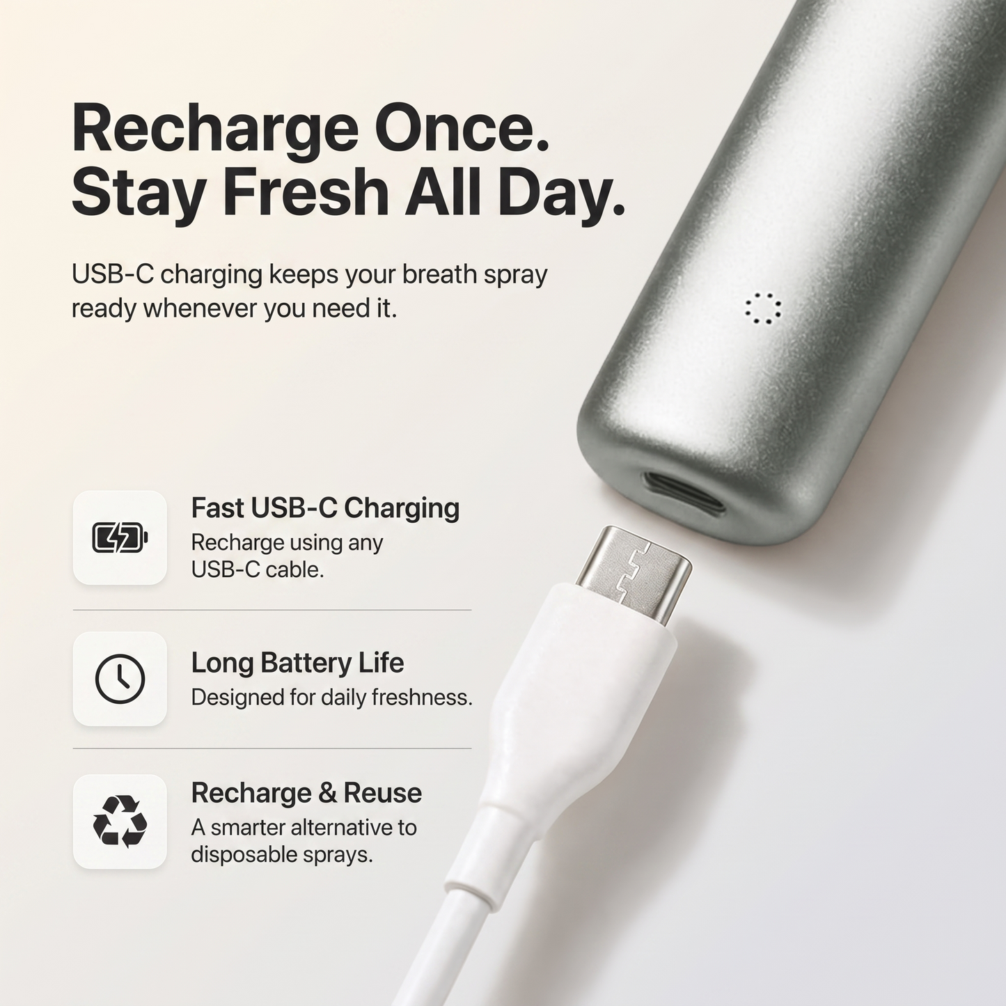 Aventvo™ Rechargeable Alcohol-Free Breath Spray